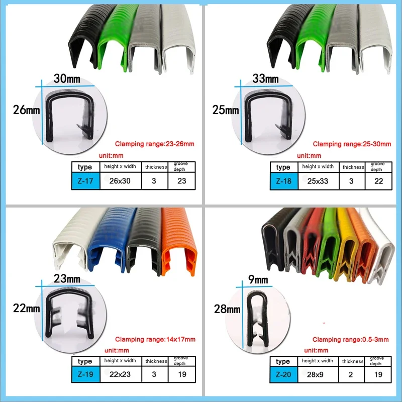 Description Picture 6 of itemU-shaped Frame Rubber Wrap Tape Cable Bridge Iron Sheet Steel Plate Car Door Collision Protection U-shaped Edge Protection Tape