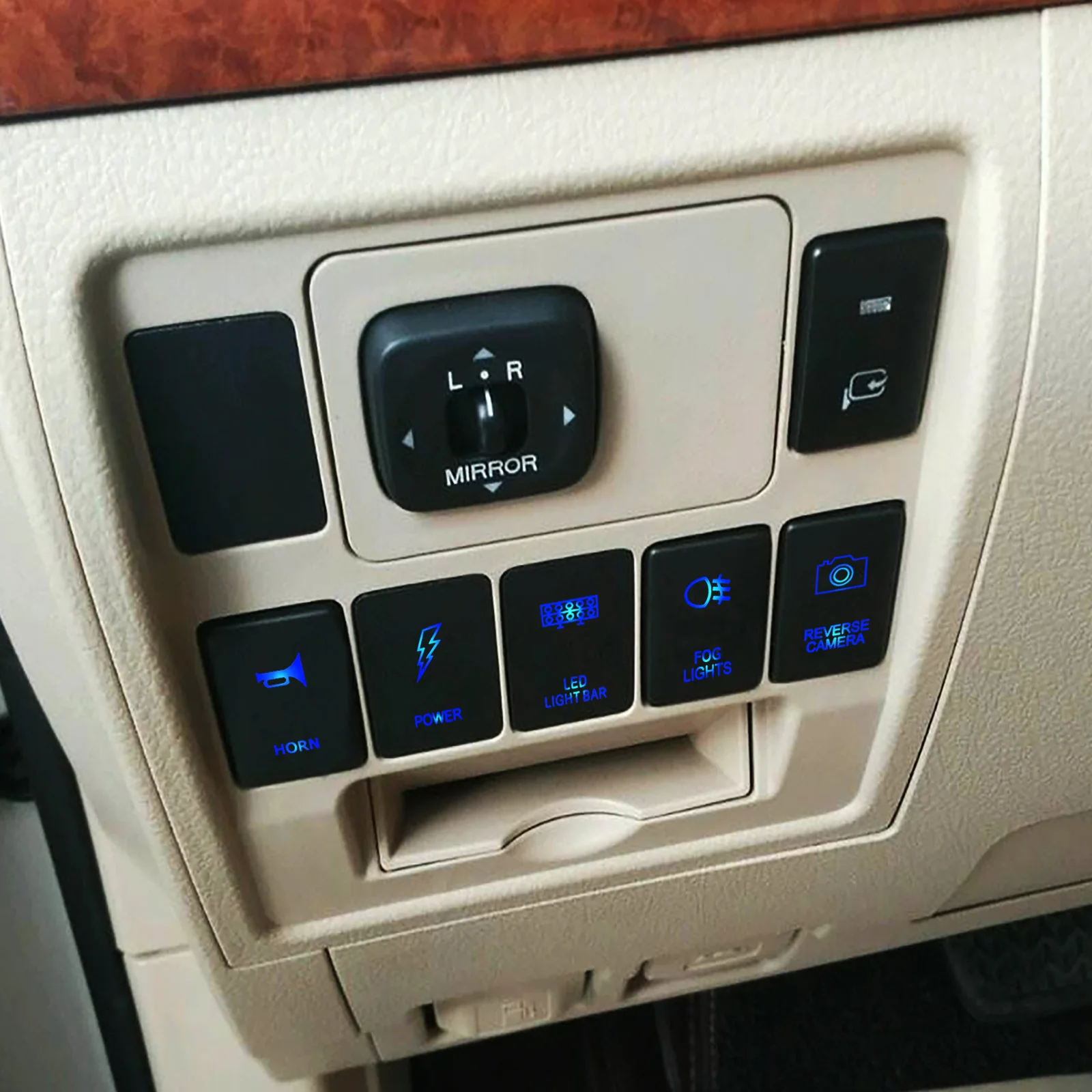Rocker Switch 12V Blue LED Fog Light Bar Push For Toyota 2015 Hilux GUN Prado 150 200 RAV4 HiAce Landcruiser ON OFF Button