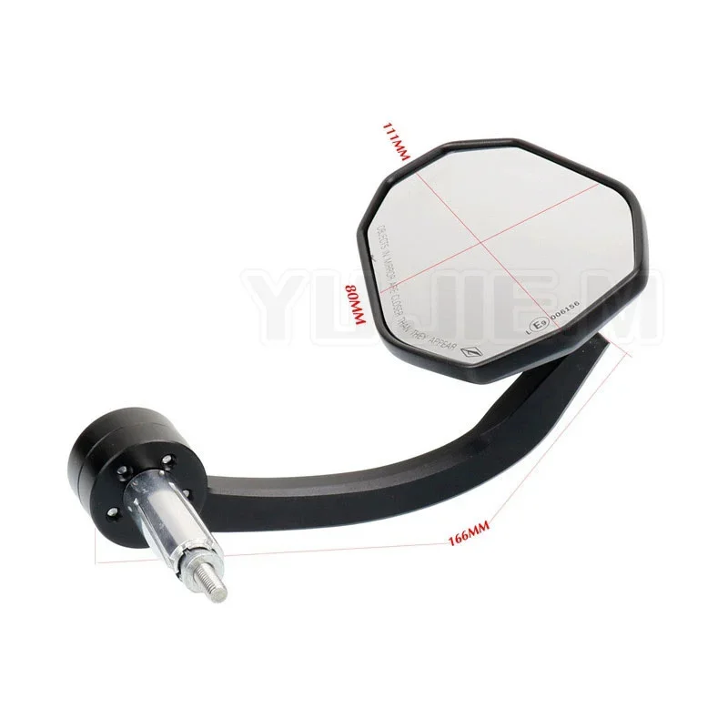 Ducati Monster 696/797/937 2008-2023 CNC 알루미늄 바 엔드 미러 HD 유리 OEM 적합 수정 없음