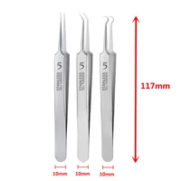 German Ultra-fine No. 5 Cell Pimples Blackhead Clip Tweezers Beauty Salon Special Scraping & Closing Artifact Acne Needle Tool 6