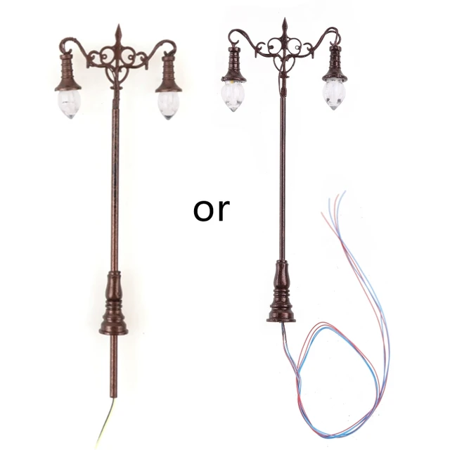 1PC Miniature Post Lights Micro Landscape Light for Play House Dollhouse Girl’s Pretend Play Hobby Building Model 3V/12V 3