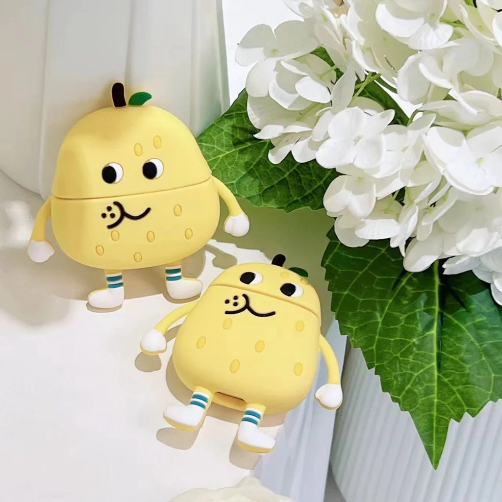 

Case Airpods1 2 3 Airpods Pro Airpods Pro 2 Case Bluetooth Earbuds Earplug Cover Cute Cartoon pear Soft Rubber Case