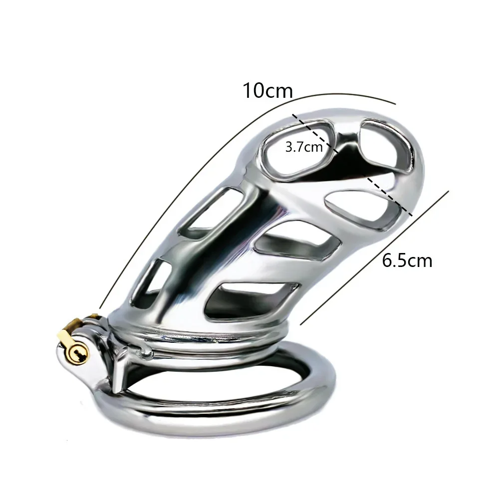 Penis Chastity Cage Stainless Steel Breathable Cock Ring For Men