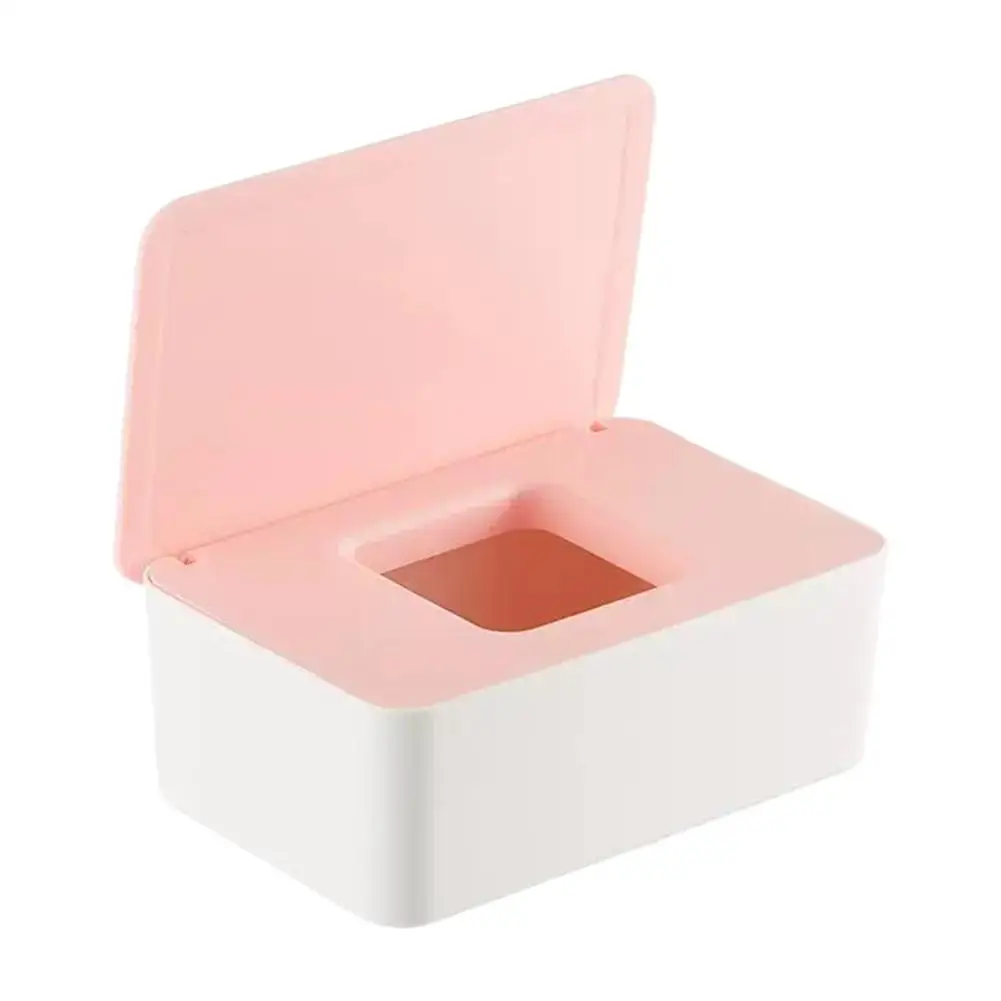 Neue Nass Tissue Box Staubdicht Tücher Spender Tragbare Tissue Box Lagerung Box Mit Deckel Für Auto Home Office Desktop-Organizer F3z0 – Detail 4