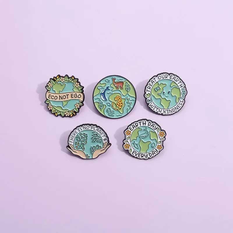 Eco-Friendly Enamel Pins - Custom Earth Day Brooches & Nature-Inspired Lapel Badges (Wholesale Jewelry Gifts)