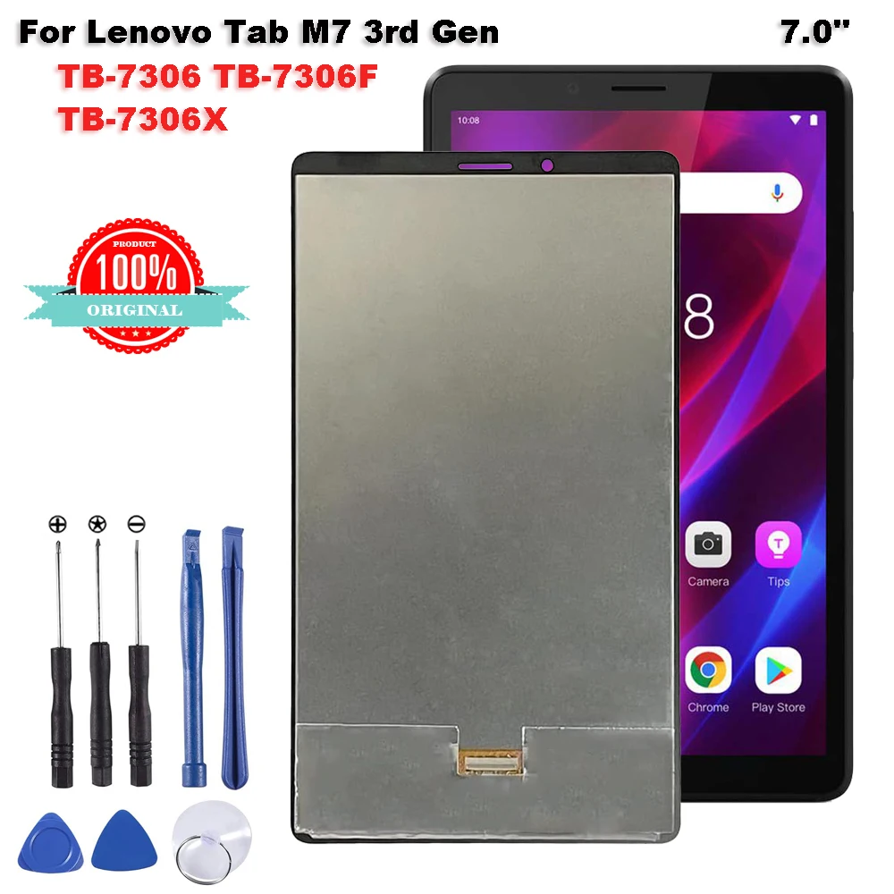 

Original For Lenovo Tab M7 3rd Gen TB-7306 TB-7306F TB-7306X 7306 7306F 7.0" LCD Display Touch Screen Digitizer Glass Assembly