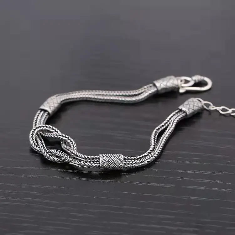 Vintage Woven Twine Bracelet Unisex Fashion Bracelet Banquet Jewelry Accessories Gift