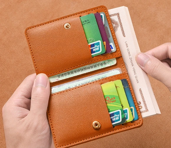 Classic PU Leather Wallet - Ultra Thin Mens Credit Card  Coin Purse