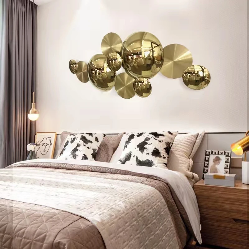 

Postmodern Wall Lamp Decoration Designer Living Room Model Room Light Luxury Hotel Villa Background Atmospheric Gold Wall Lights