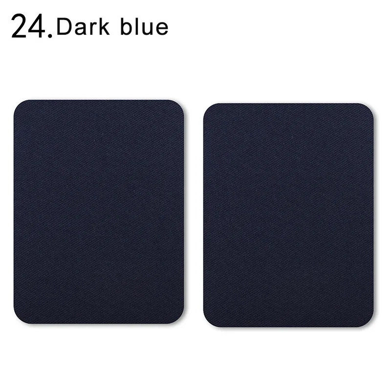 Set of 4 Multi-Colored Iron-On Fabric Patches for Clothing Repair and Decoration
