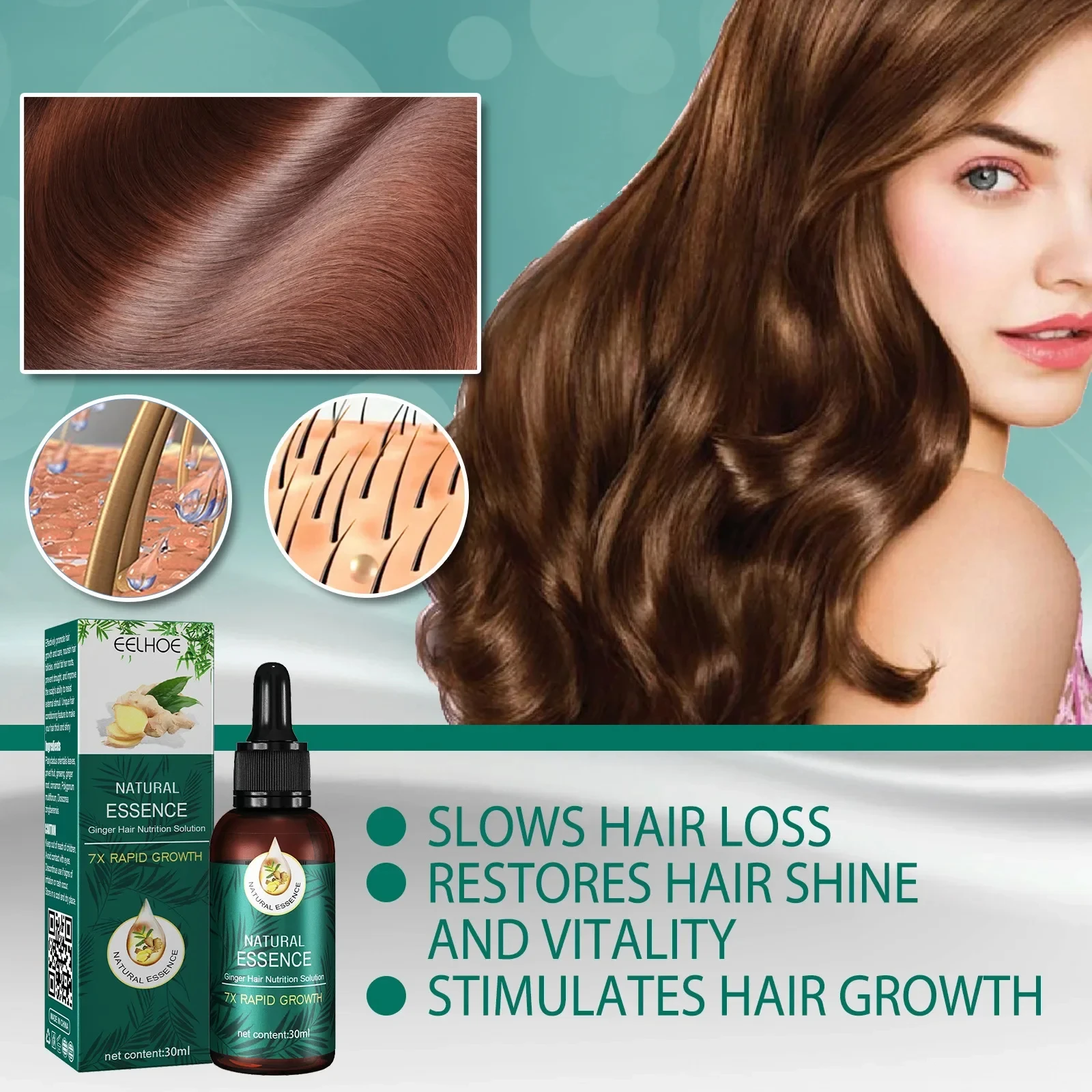 Natural Ginger Hair Care Essential Oil Hair Treatment Oil
