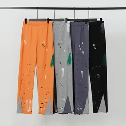 24Fw High Quality New Fashion Spring and Autumn Painted Flare Sweat Pant Men Women Street Sweatpants Pants