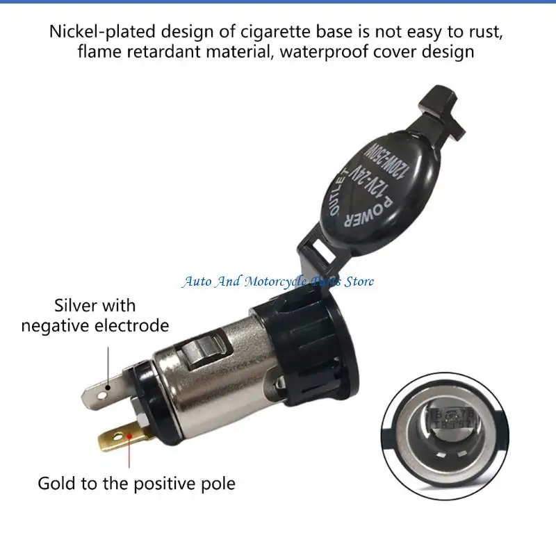 P9FD Feuerzeug Steckdose Ersatz Zigarettenanzünder 12V-24V Steckdose für Auto Lkw E-bike – Detail 10