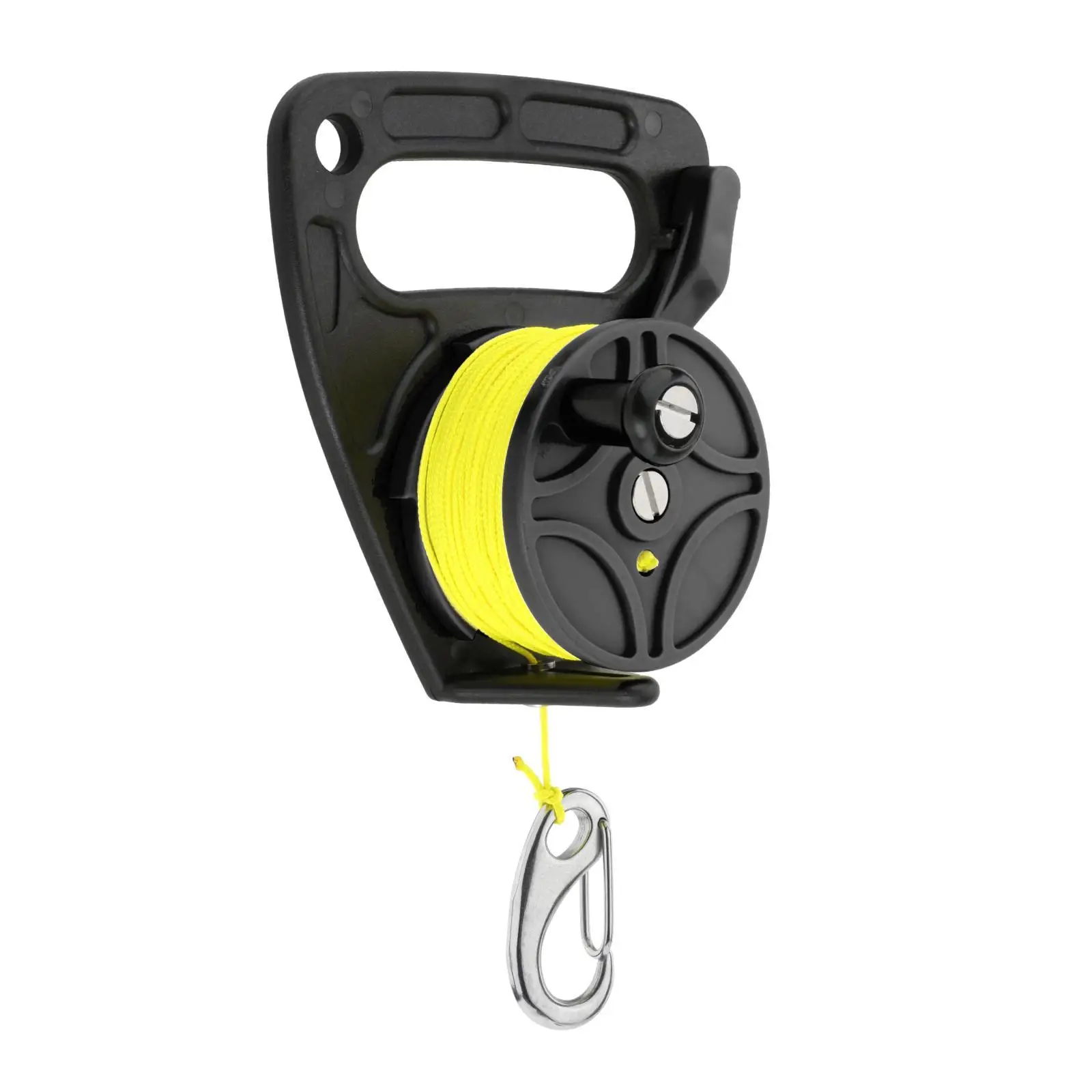 Multi-Purpose Scuba Diving Line Reel with Handle Kayak Anchor Yellow Line  for Snorkeling Open Water Wreck Exploration Cave Dive