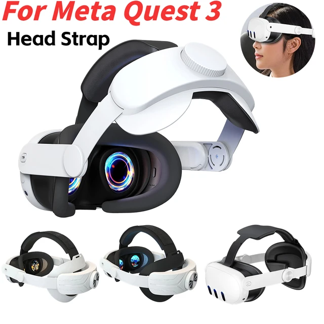 Correa de élite para Meta Quest 3, correa ajustable para la cabeza, soporte  mejorado Cómoda diadema Vr Accesorios para Oculus Quest 3 Vr