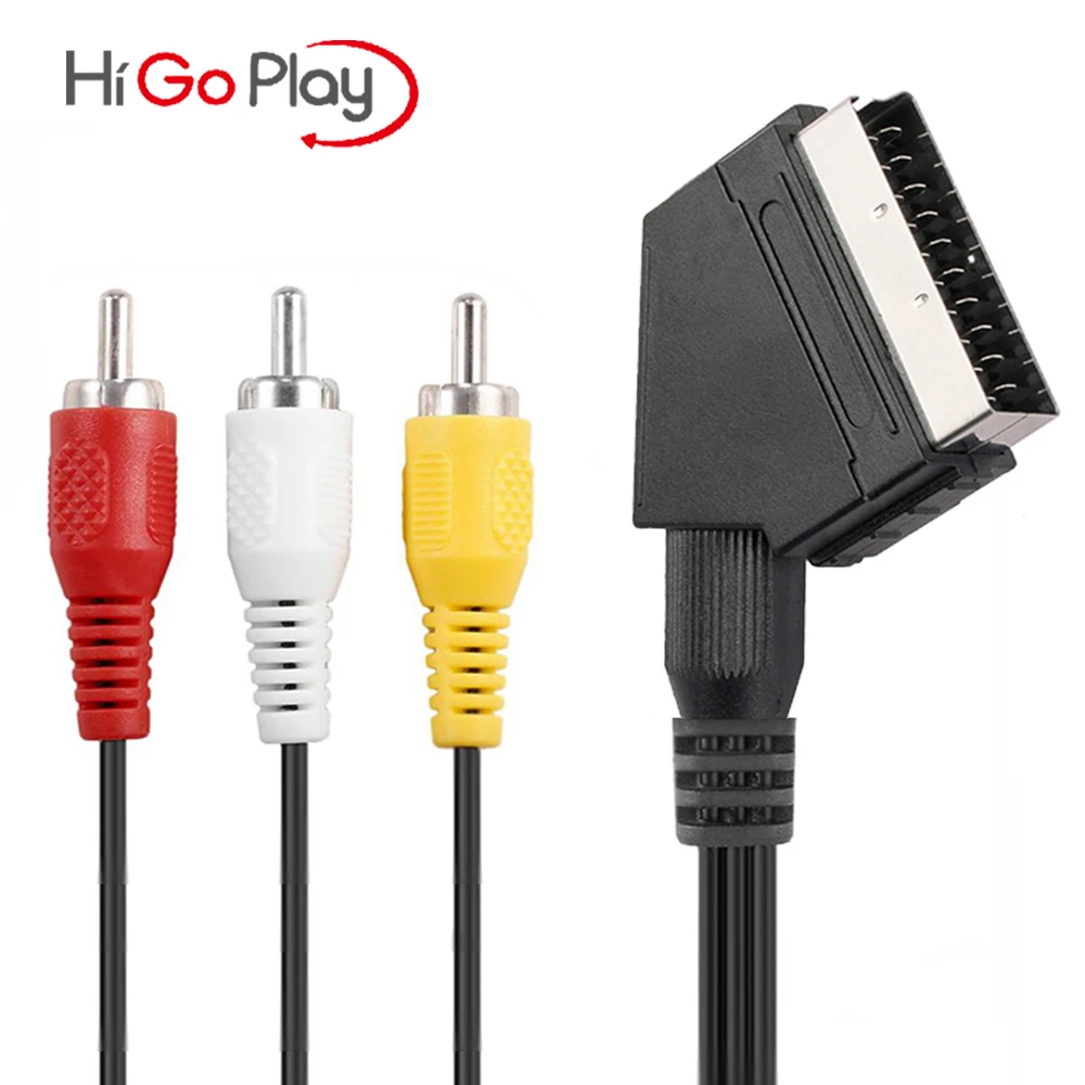 1.8M Av Scart Audio Video Cavo Tv Cavo Per Nes Rgb Scart Cavo Spina Nuovissimo Cavo Video Rca Per Nes Per Fc