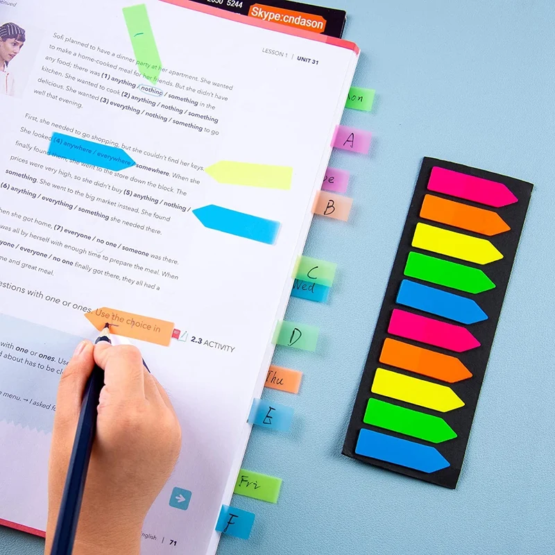 Iplusmile 6 Boîtes Boîtes De Marqueurs De Page Colorés