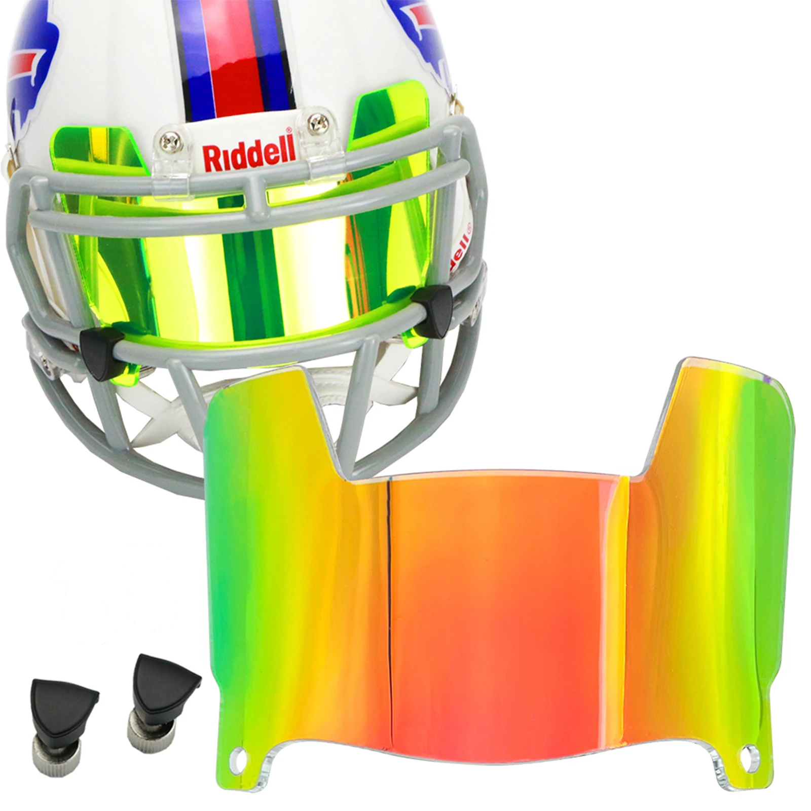 Football Visor Universal American Mini Football Helmet Visor with Clips Rugby Eye Shield Visors for Collectors and Builders football visor