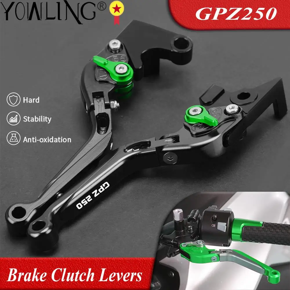 

Motorcycle Adjustable Folding Extendable Brake Clutch Levers For KAWASAKI GPZ 250 GPZ250 1983-2001 2002 2003 2004 2005 2006 2007