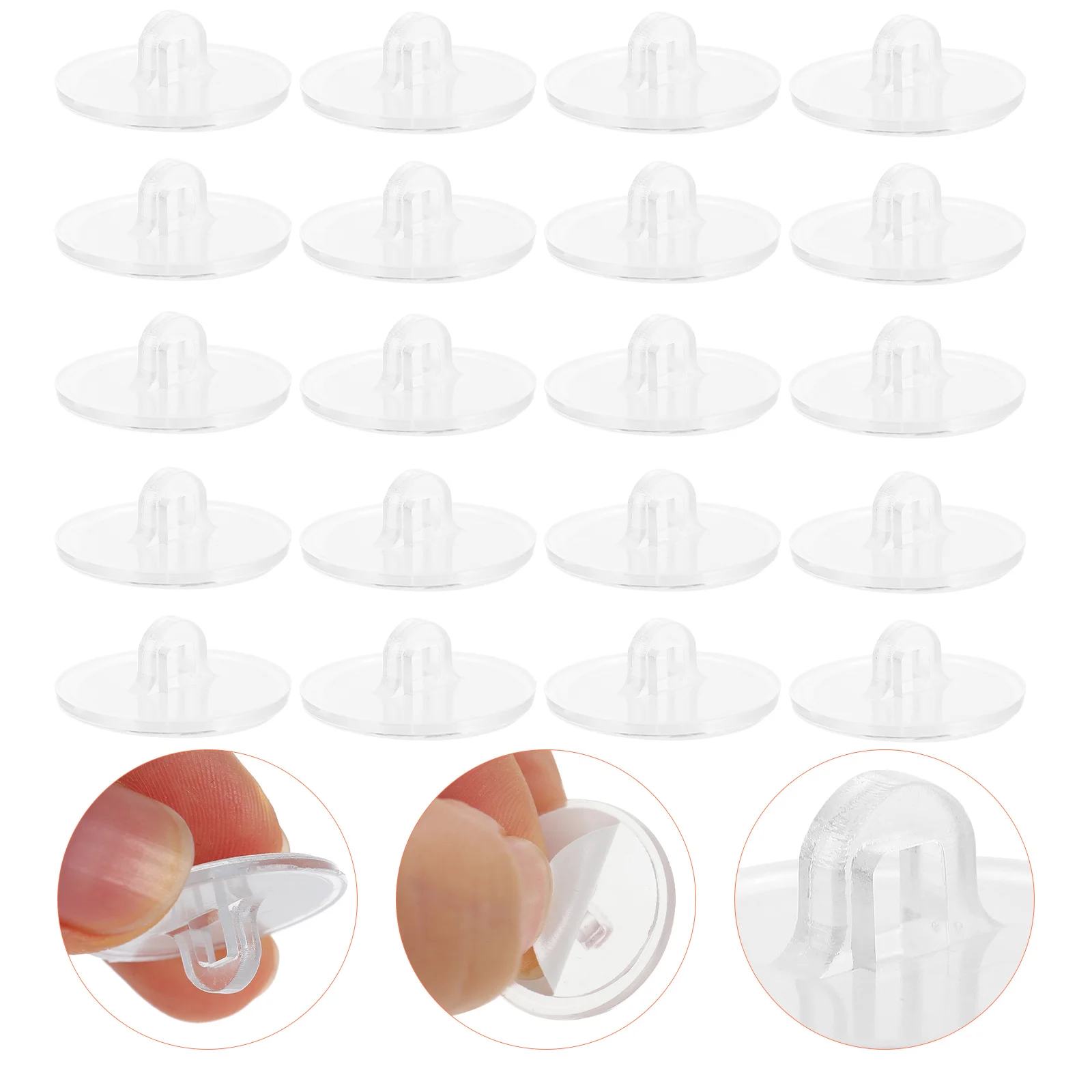 

100 Pcs Adhesive Hook for Ceiling Disc Hooks Hanging Traceless Sticky Decorate Transparent Pp Heavy Duty Lightweight