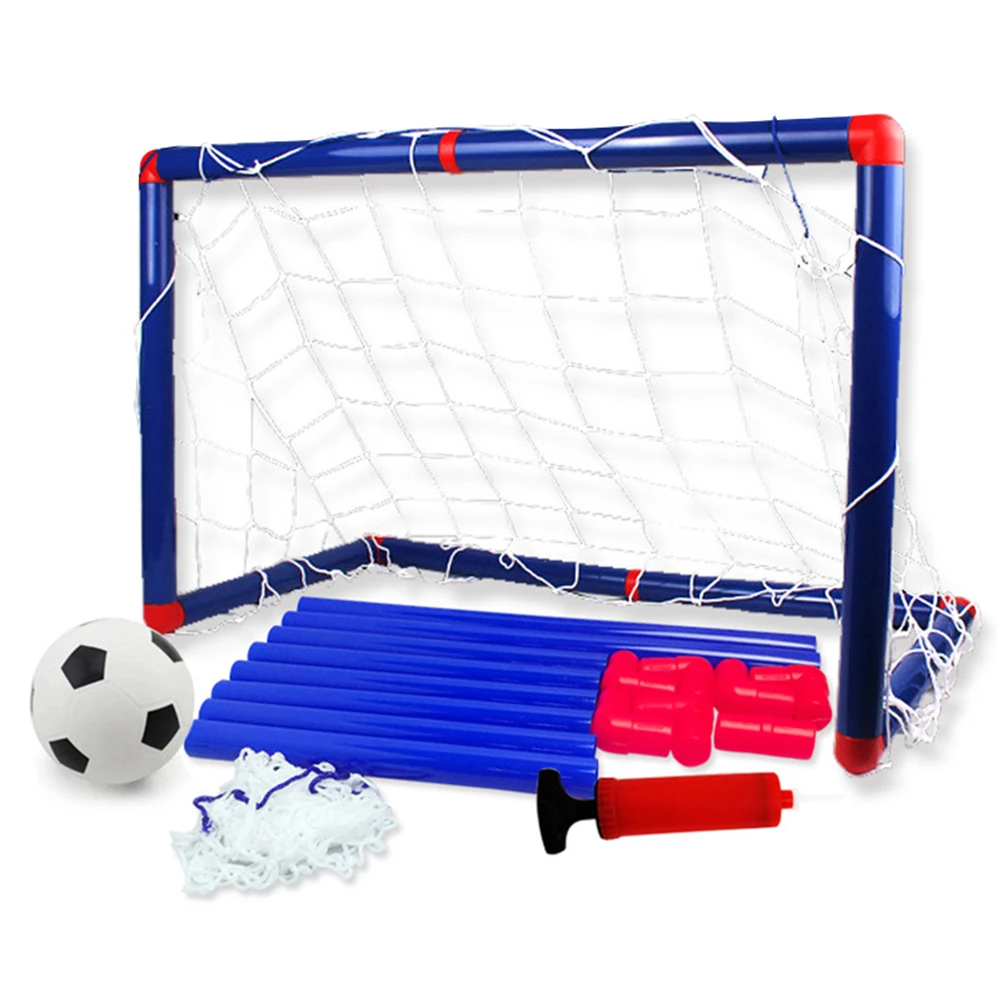 

Portable Kids Football Goal Door Gate Toy Set Baby Soccer Ball Kit With Pumps Indoor And Outdoor Sports