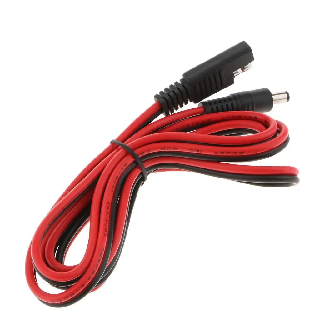 Universal 5Ft SAE Connector to DC 5521 15AWG Cable Connection Adapter Cable