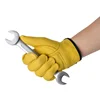 Work Gloves Sheepskin Leather Workers Work Welding Safety Protection Garden Sports Motorcycle Driver Wear-resistant Bike Gloves 4