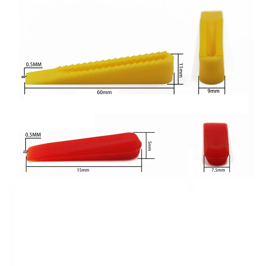 100pcs Plastic Tile Spacers Reusable Positioning Clips Wall Flooring Tiling Tool Level Wedges Leveler Wall Flooring Tiling Tools