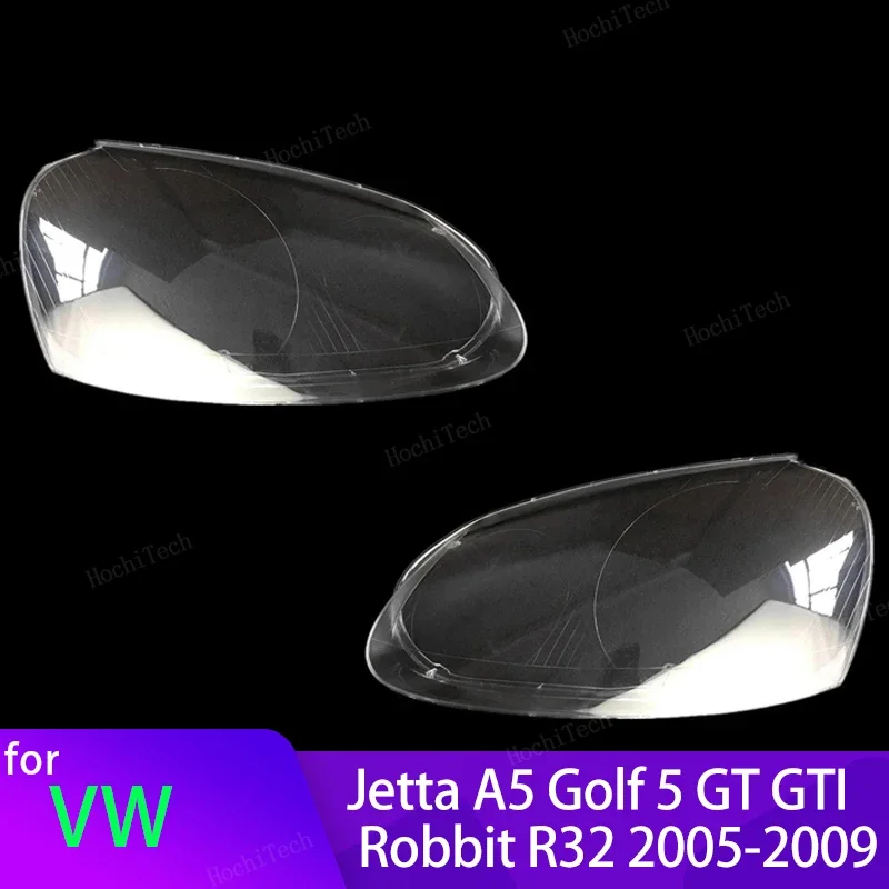 Headlight cover transparent housing front headlights lens shell glass lampcover head lights cover for VW Golf 5 MK 5 Jetta A5 GT GTI R32 2005-09