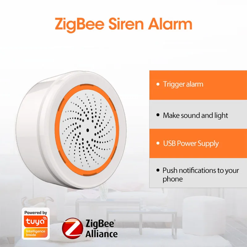 KOOJN NEO Graffiti ZigBee Intelligent Indoor Sound and Light Alarm USB/Battery Dual Power Supply 90dB