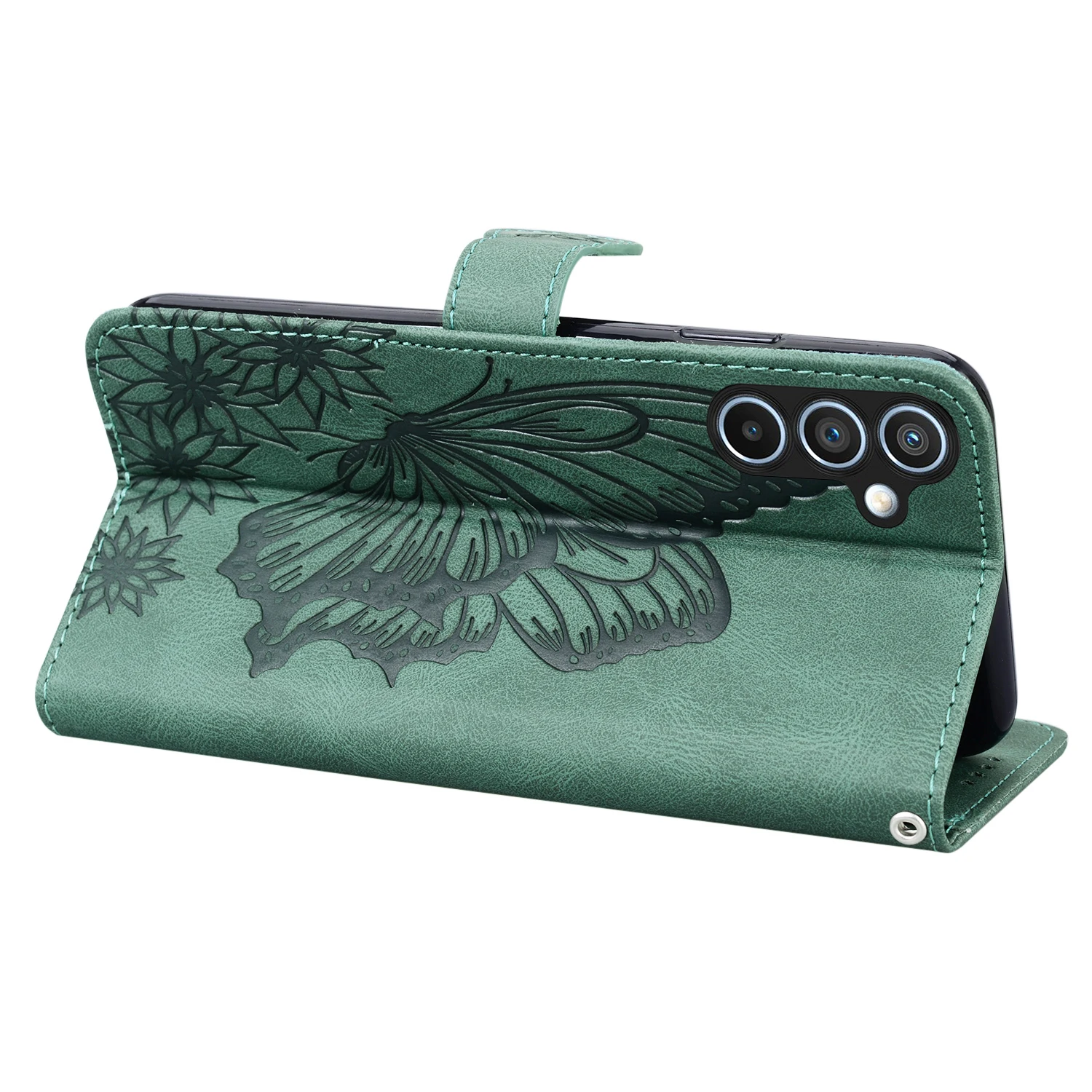3D Butterfly Leather Flip Wallet Case - Elegant and Durable Protection