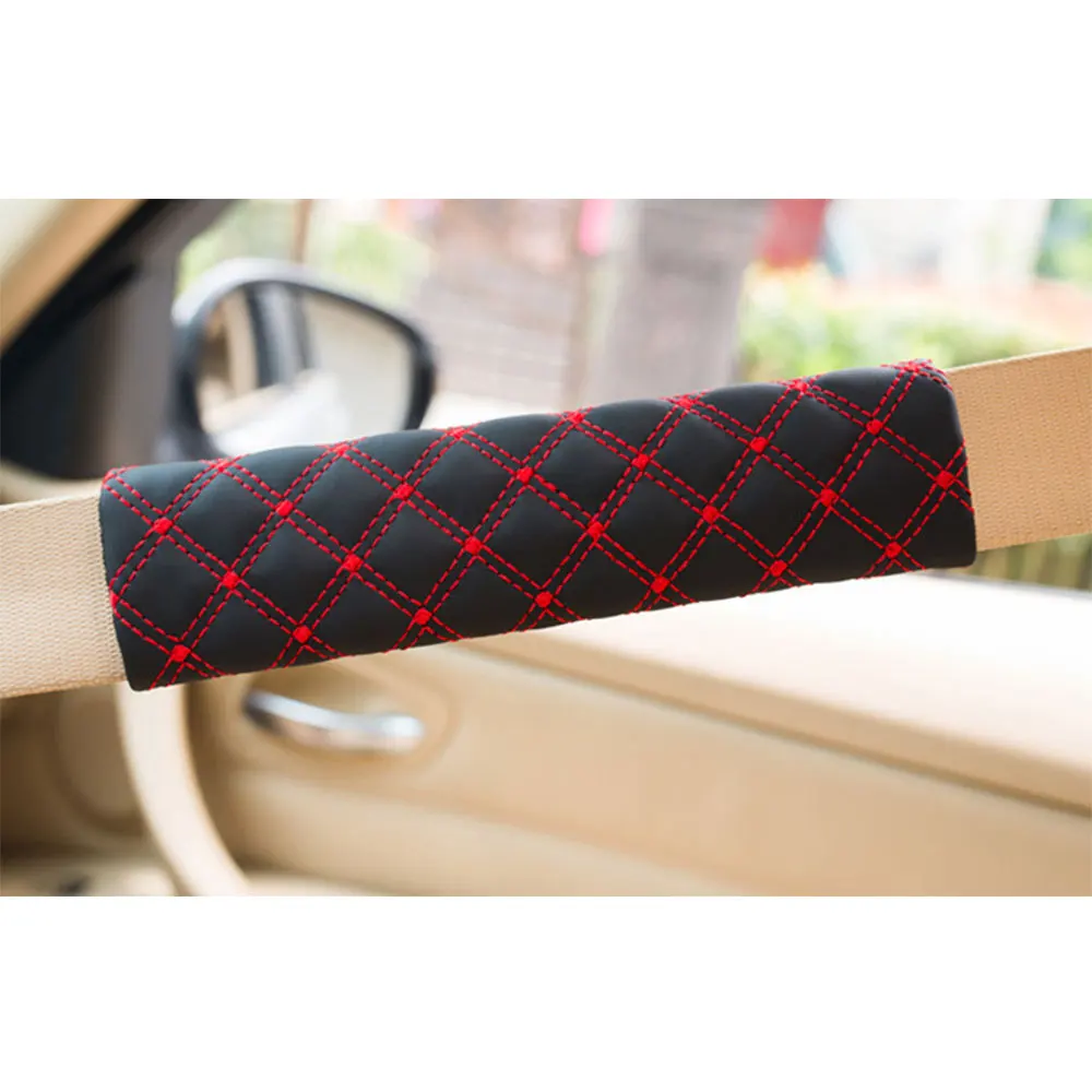 Car Accessories 1Pc Universal PU Car Seat Belt Cover Plush Shoulder Pad for Kids Adults Interior
