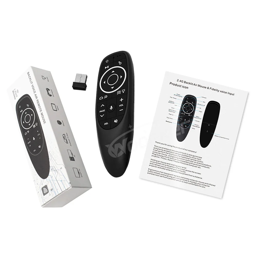 Woopker G10S Pro Air Mouse Voice Remote Control 2.4G Wireless Gyroscope IR Learning Android TV Box projector remote control