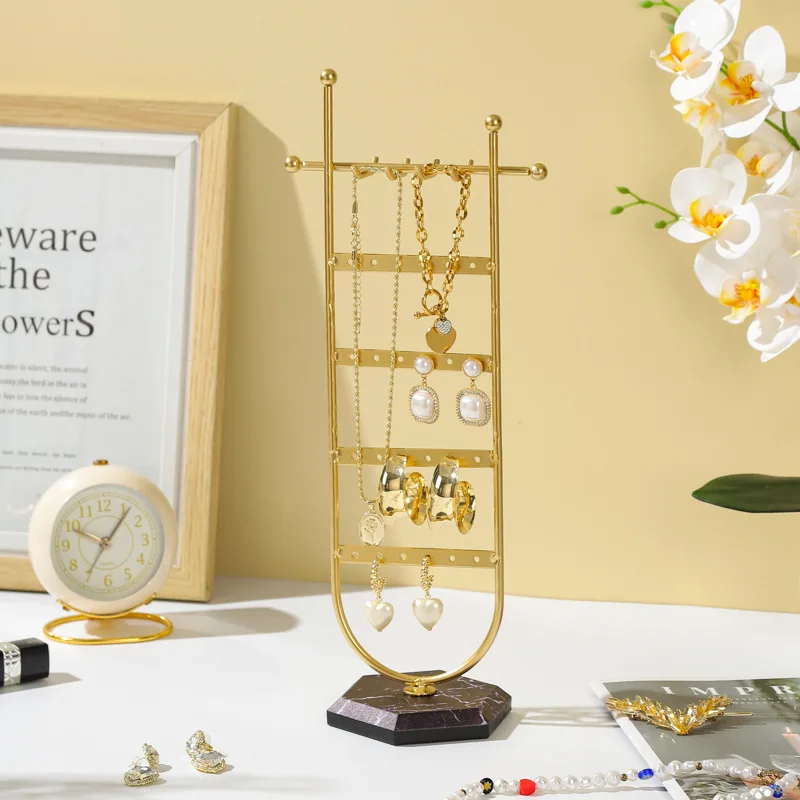 Simple Earrings Bracelet Display Holder Ear Stud Rack Organizer Jewelry Display Stand For Women Storage and Desktop decoration earrings jewelry display stand hook up jewelry organizer rack holder activity necklace ring display stand store decoration