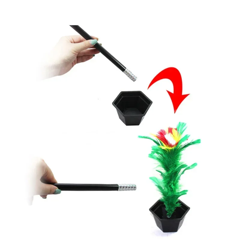 Magic Wand To Flower Magic Trick Toys 1 Set for Adults Kids Show Prop for Boy Toy Children