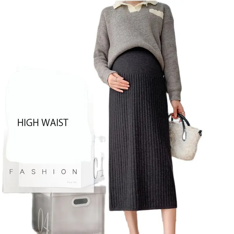 

Maternity Fashion Clothes Korean Fashion Skirt for Pregnant Women Winter Fall Design Adjustable Waist