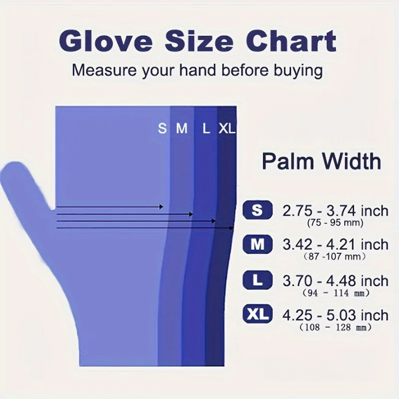 100/50/20PCS Purple Disposable Nitrile Gloves Waterproof Nitrile Gloves Garden Tattoos Household Dishwashing Cleaning Tools 2