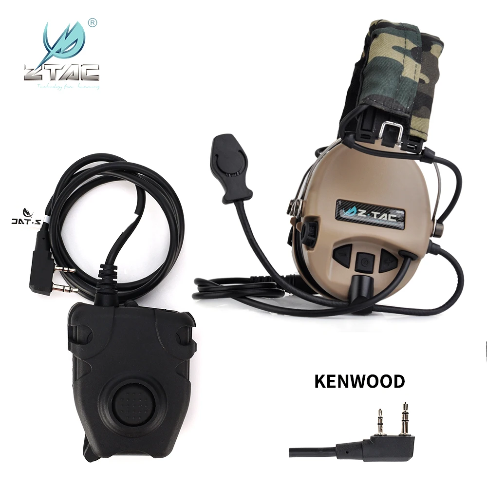 Fone Z-tac Sordin E Ptt Tático Redução Baofeng Ptt Duplo | Frete Grátis - Foto 10