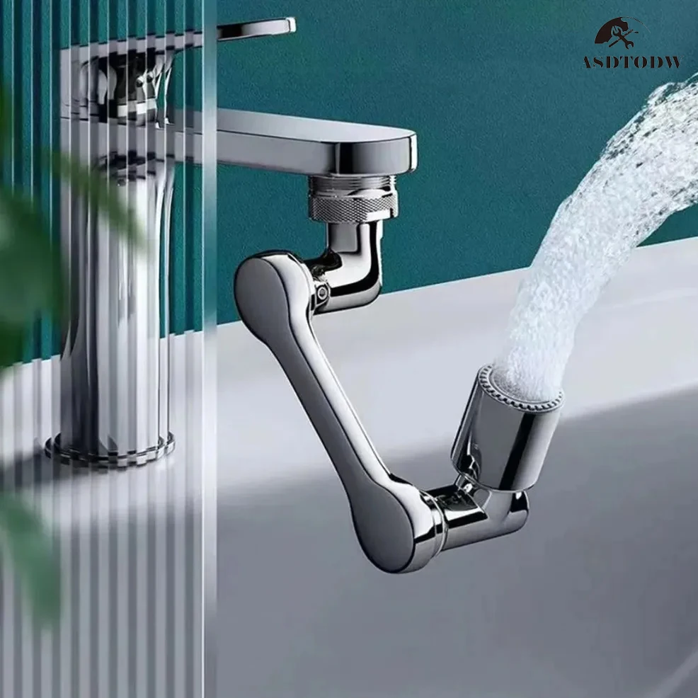 

Stainless Steel 1080 Universal Rotation Faucet Robotic Arm Metal Swivel Extension Faucet Aerator Kitchen Sink Tap Splash Nozzle