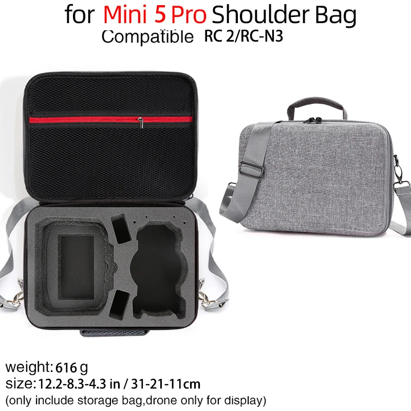 Sac de rangement pour DJI Mini 5 Pro, RC2 RC N3, étui de transport en nylon