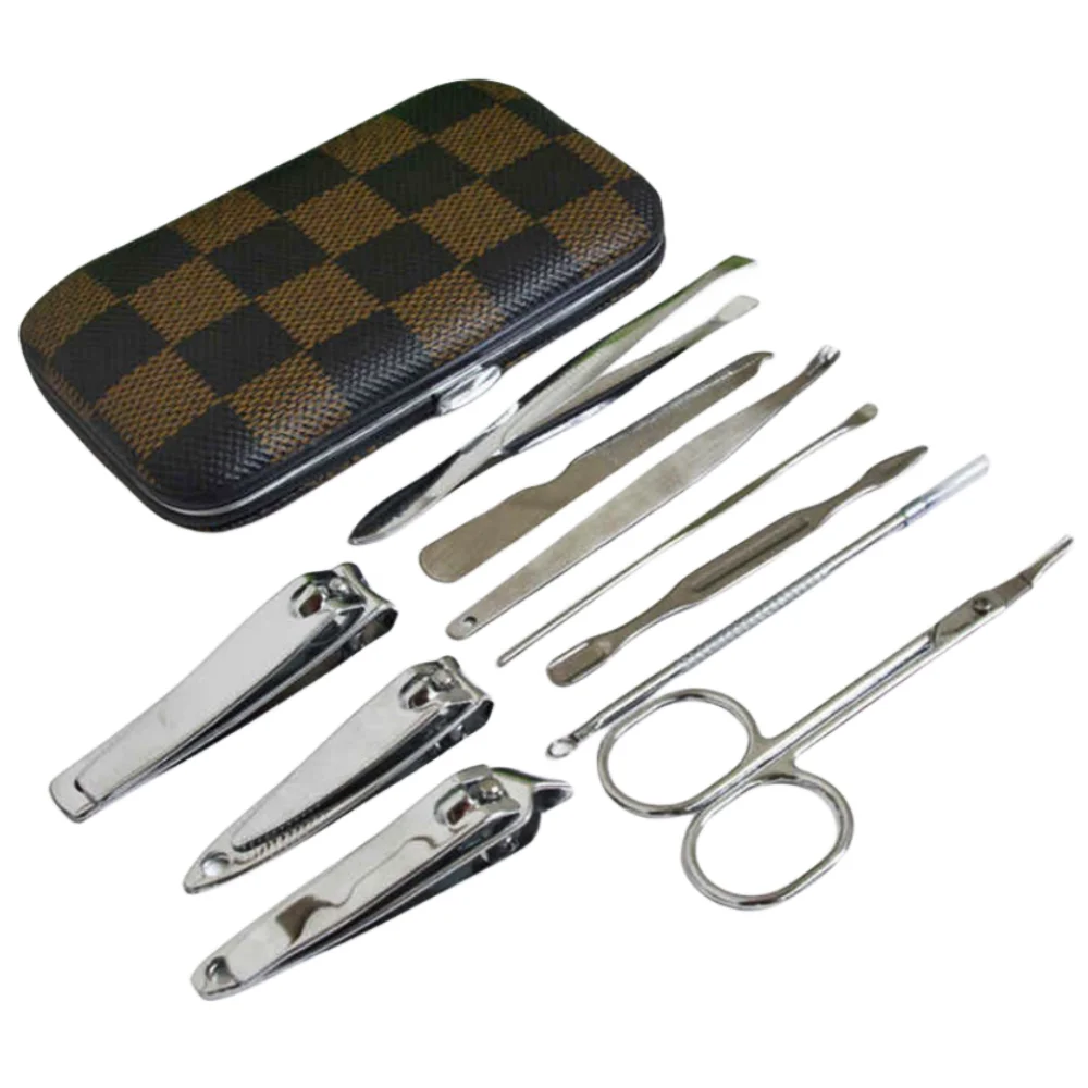 Manicure Cutters Nail Clipper Set Stainless Steel Ear Spoon Nail Clippers Pedicure Professional Manicure Tool 10Pcs toe nail clipper,nail clipper set,nail clipper,nail clippers,nail clippers kit