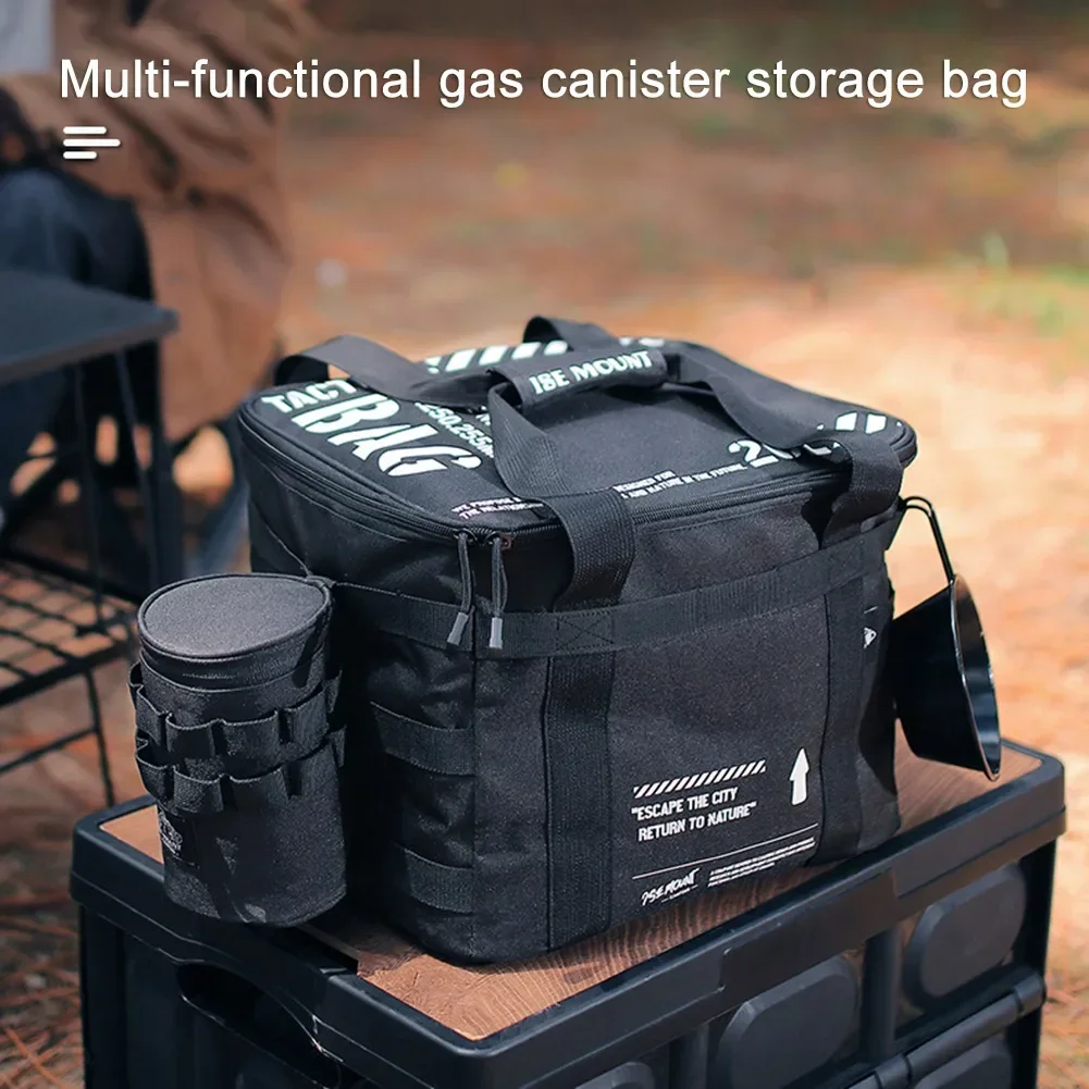 Portable Gas Tank Bag Large Capacity Picnic Organizer Cookware Utensils Kit Bag Outdoor Storage Box Camping Supplies