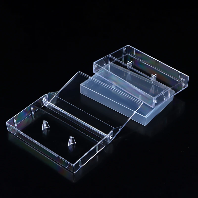 Storage Box 1PC Transparent Cassette Tape Dustproof Audio Magnetic Recording Blank Tape Case For Organizing And Protection tape storage box