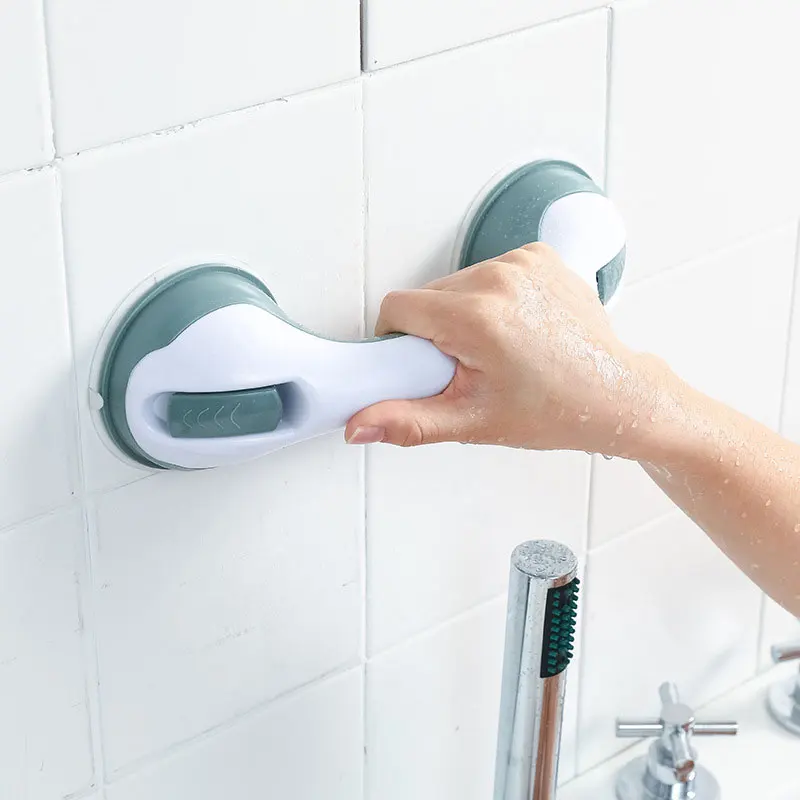 Nail Free Suction Cup Handrail Suction Wall Glass Door Handle Bathroom Door Handle Senior Citizen Handrail Bathroom
