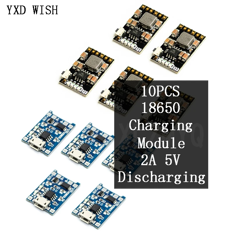 10pcs Lithium Battery Charging Module Tp4056 With Battery Protection 2a 5v Charging Discharging Module Diy Kit Solar Controllers Aliexpress