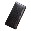 2023 Fashion Business Men's Alligator Wallets Crocodile Genuine Leather Long Organizer Wallet Boy Brand Luxury Card Holder Purse 1