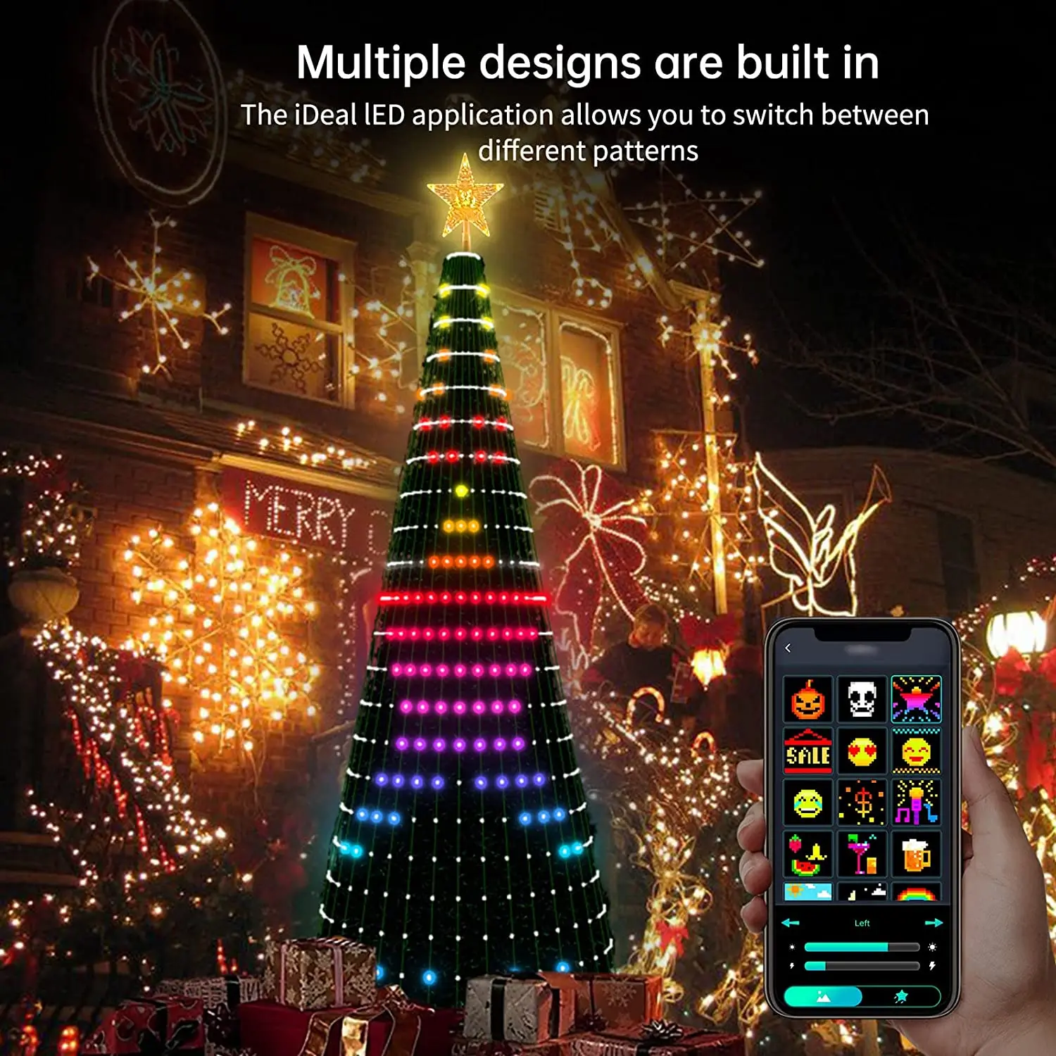 Smart DIY Christmas Tree LED String Lights APP Control Music Sync Fairy