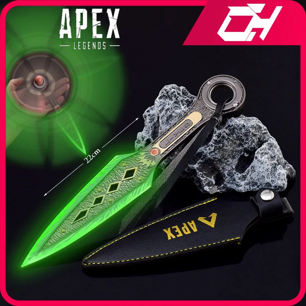 

Apex Legends Heirloom Wraith Kunai Weapon Model Samurai Toy 22cm Metal Swords Rotatable Luminous Game Model Gifts Toys for Boys