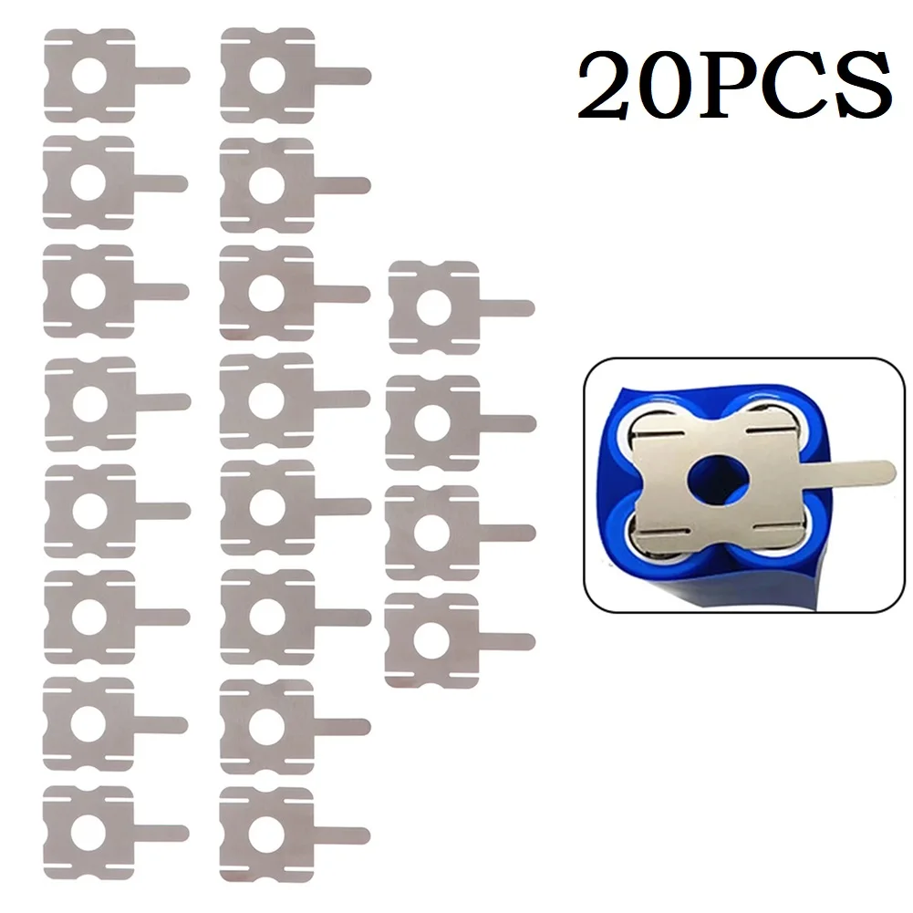 

20pcs U-shaped Nickel Sheets Battery Pack 4S Battery Pack Nickel Plated Steel Spot Weldable For Lithium Batteries Power Tools