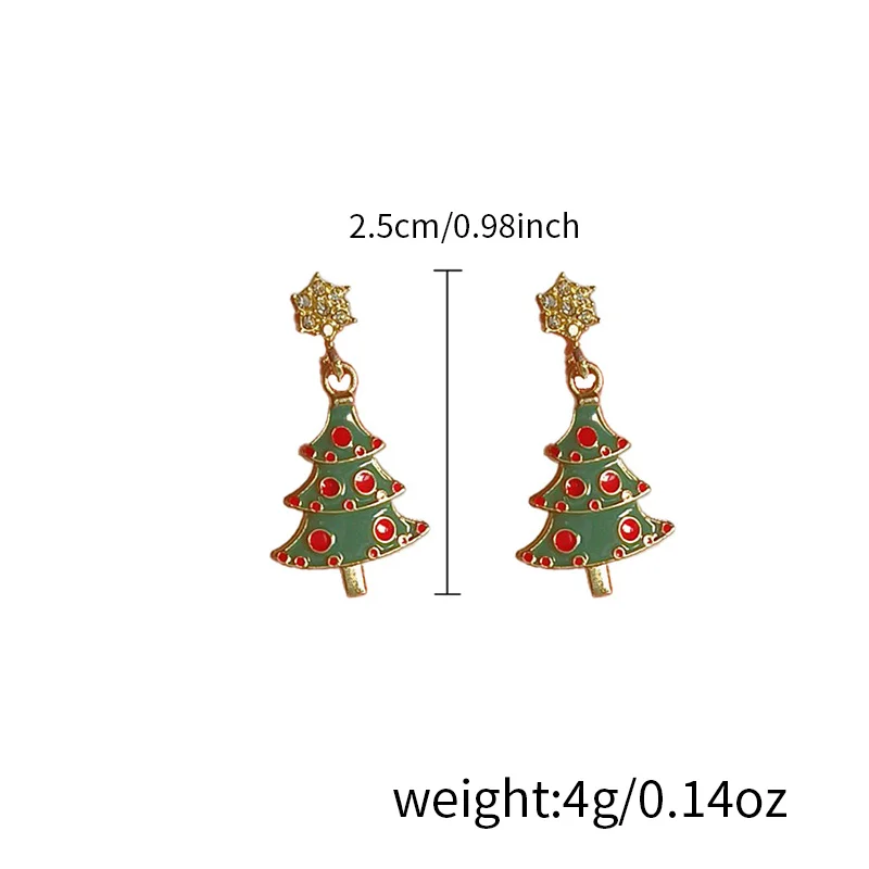 Weihnachtsbaum baumeln Zirkon Ohrringe Schneeflocke Ohrstecker für Frauen festliche Tropfen Ohrringe für Party und Festival Schmuck Geschenk – Detail 4